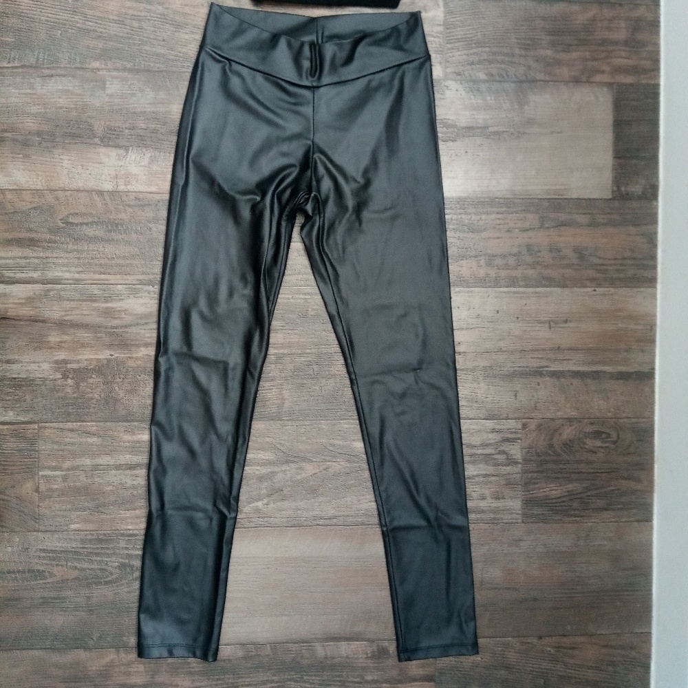 Faux Leather Spandex Boho Rocker Chic Hot Pants